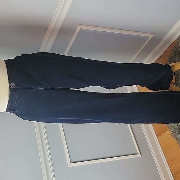 TRIBAL Navy Blue Corduroy Five Pocket Stretch Classic Preppy Straight Leg Pants - Picture 1 of 10